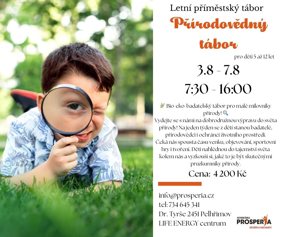 PŘÍRODOVĚDNÝ TÁBOR - letní příměstský tábor